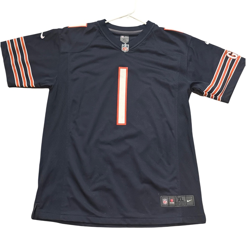 Nike NFL Chicago Bears Justin Fields Jersey Youth XL 18/20 Navy Blue Game Day